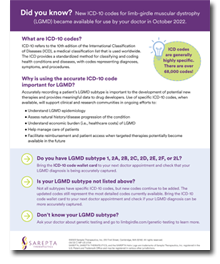 LGMD ICD-10 Diagnostic Codes